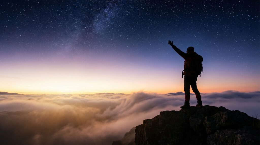 月を目指しなさい。たとえ届かなくても、星々の間にたどり着ける